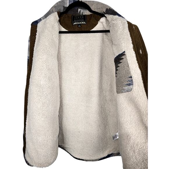 Jachs New York Jacket Shacket Wool Blend Sherpa Lined Aztec Southwestern Men XXL - Picture 6 of 8